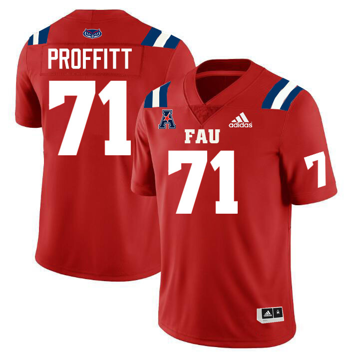 Florida Atlantic Owls #71 Ethan Proffitt College Football Jerseys Stitched-Red